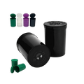 30 Drams Pop Top Containers Vials - Child Resistant Bottles for Herbs & Medicine, Assorted Colors