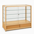 Gold Glass Display Counter with LED Lights & Locks