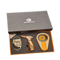 HANNICOOK Classic Cigar Gift Set – Torch Lighter, Cutter & Ashtray Set
