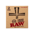 RAW Cross Cone 2 Pack – Classic Natural Pre-Rolled Rolling Paper Cones