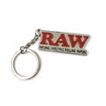 RAW Silver Metal Keychain – Keyring Accessory